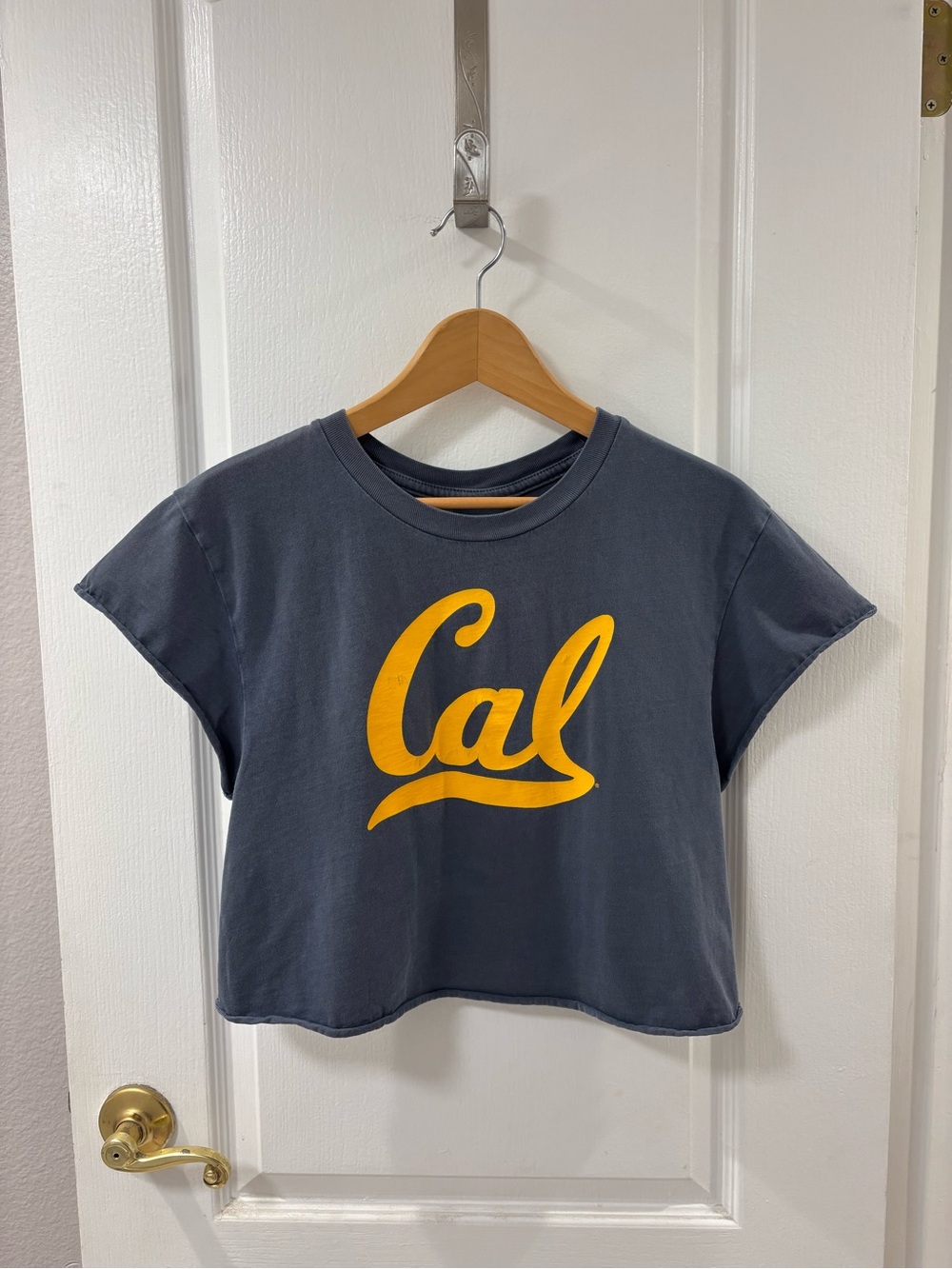 UC Berkeley California Slate Blue Tee Shirt with Yellow Cal Logo L